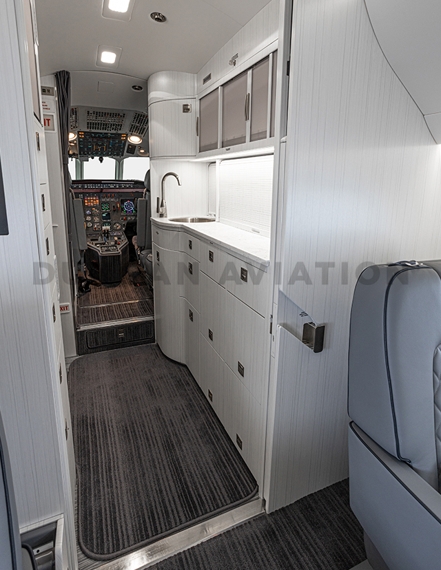 Galley refurbishment on Falcon 2000