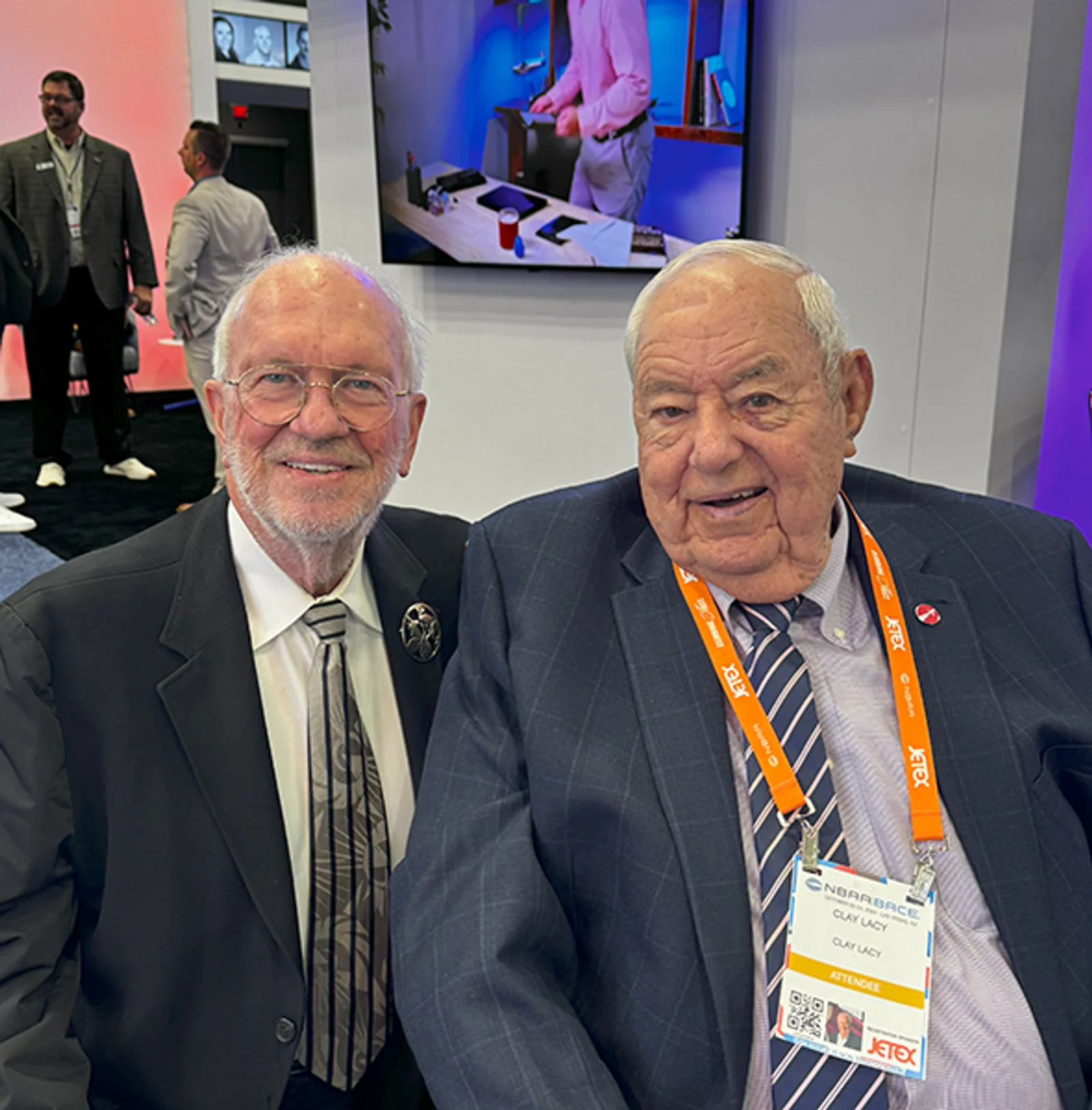 Robert Duncan and Clay Lacy at NBAA in 2025.