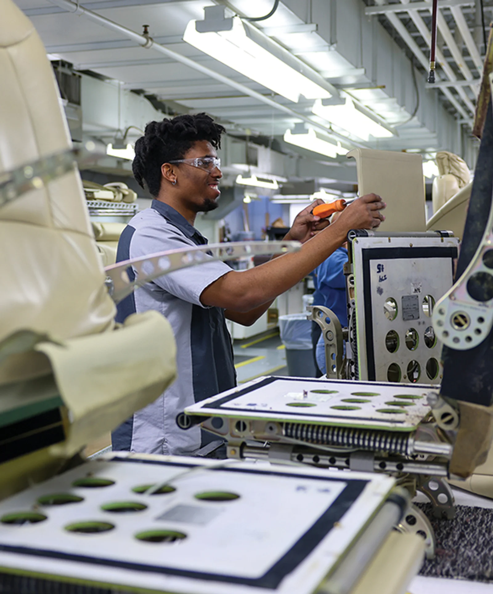 Duncan Aviation upholstery specialists combine craftsmanship, precision, and carefully selected materials to restore aircraft seating and create comfortable, customer-inspired cabin environments.