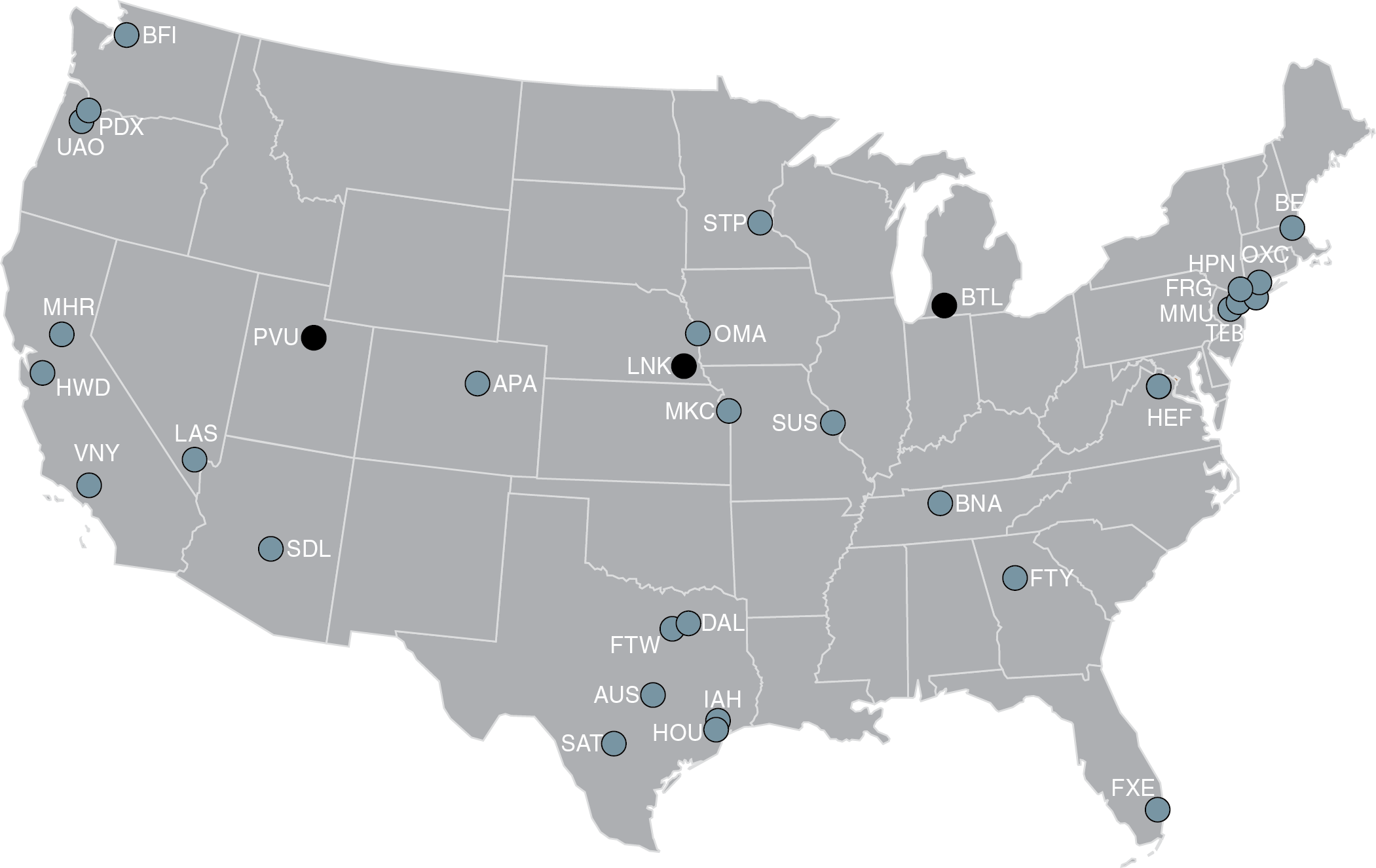 Duncan Aviation Satellite Locations